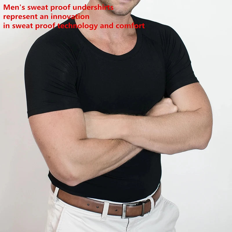 Herren Modal Schweißdicht Anti Gegen Achselschweiß Beständige Fitness Herren T-Shirts