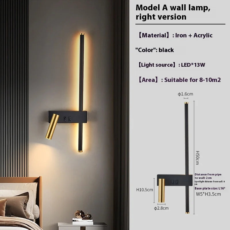 Nordic Wall Lamps Modern Led Lights for Room Home Decoration Interior Bedside Lamp Living Room Sofa Background Wall Sconce Lamps