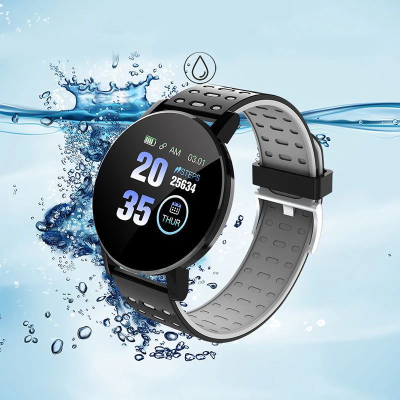 Smartwatch LED Digitaluhr Wasserdichte Smartwatch 1,44" Bildschirm Full Touch Smartband Herzfrequenzmesser Fitness Tracker Uhr