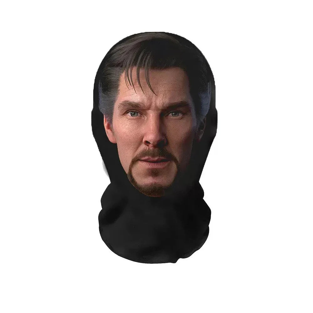 Lustige 3D-Muster Realistische Maske Elastisches Mesh Vollgesichtsmaske Männer Frauen Halloween Cosplay Kopfbedeckung Knifflige Kapuze Party Cosplay Requisite