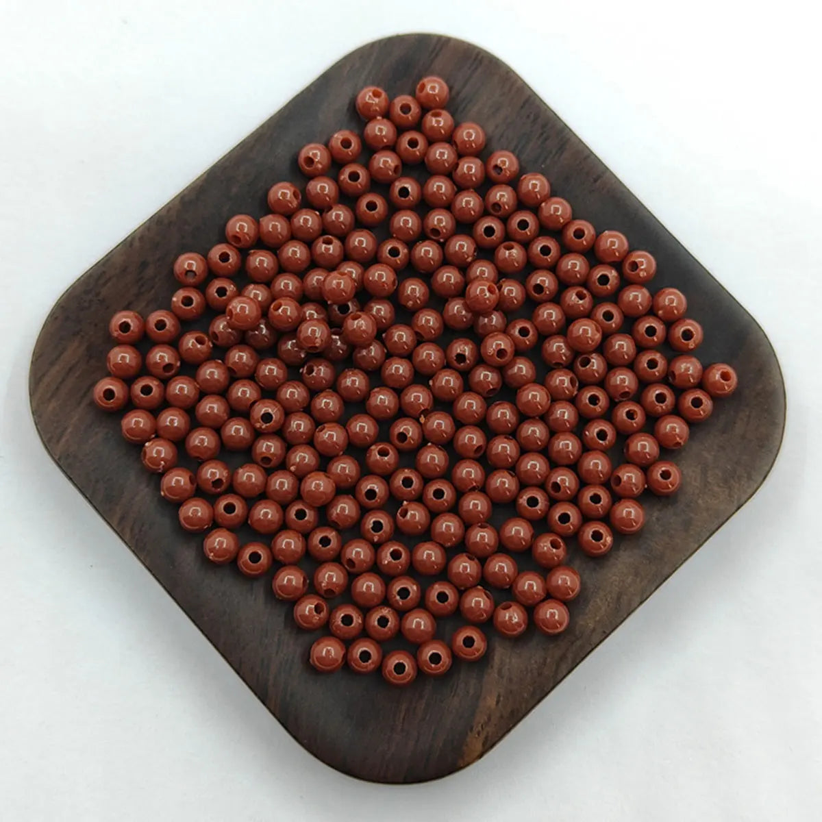 200Pcs 4mm Solid Color Round Loose Beads Jewelry Making DIY For Pendant Necklace Bracelet Wholesale