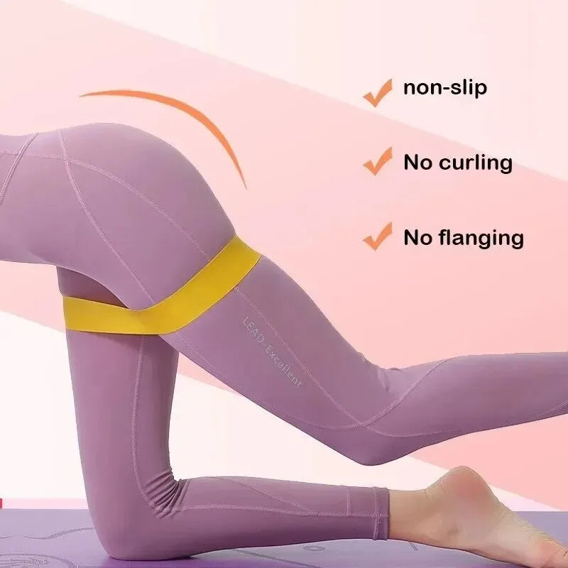 Tragbare Fitness-Trainingsgeräte Gummi-Widerstandsbänder Yoga-Fitnessstudio Elastisches Gummiband Kraft Pilates Crossfit Frauen Gewichtssport