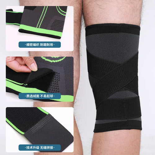 1x Knieschützer Bandagen Sportstütze Kniepolster Herren Damen Kompression Elastische Unterstützung Fitnessausrüstung Basketball Laufen Orthese Protektor