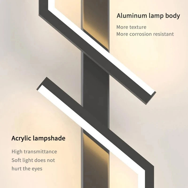 Moderne Kreative LED-Streifen-Wandleuchte, minimalistische Schlafzimmer-Nachttisch-Wandlampe, LED-Leuchten, Wohnzimmer TV-Sofa Hintergrund-Wandleuchte