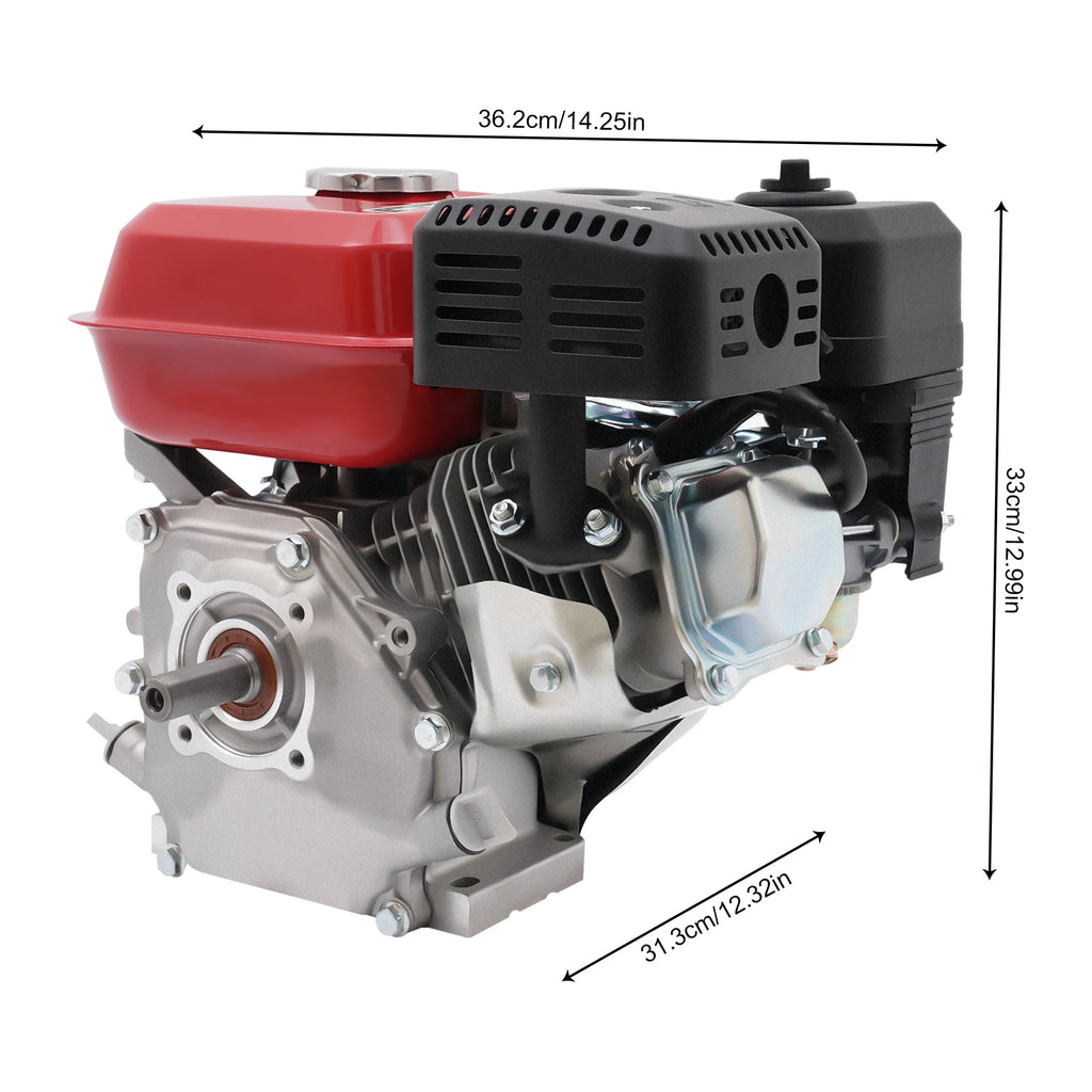 4-Takt 212cc Benzinmotor, 7,5PS 4000W 3600 U/min Einzylinder-Handstart-Benzinmotor, Kurbelwellendurchmesser 20mm