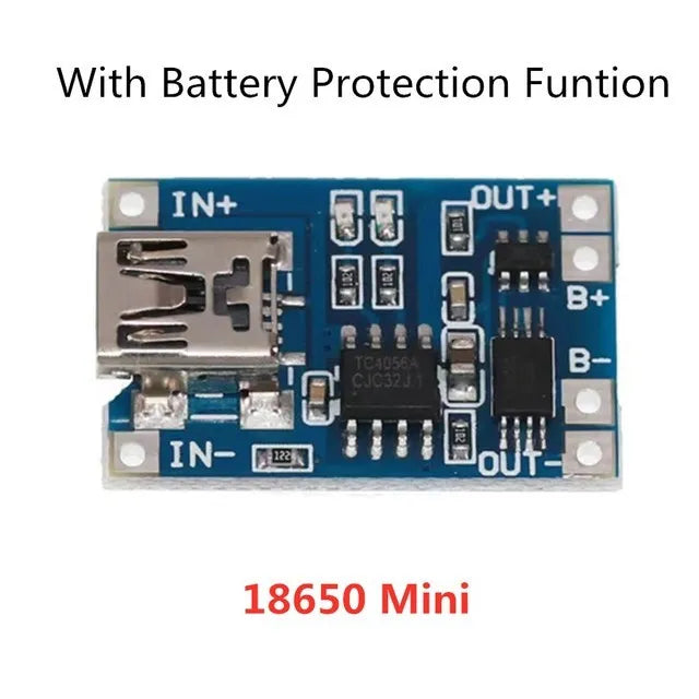 2/5 Stück 5V 1A Micro/Type-C/Mini 18650 TP4056 Lithium-Batterie-Ladegerät-Modul Ladeplatine mit Schutzfunktion Dual-Funktionen Li-Ion