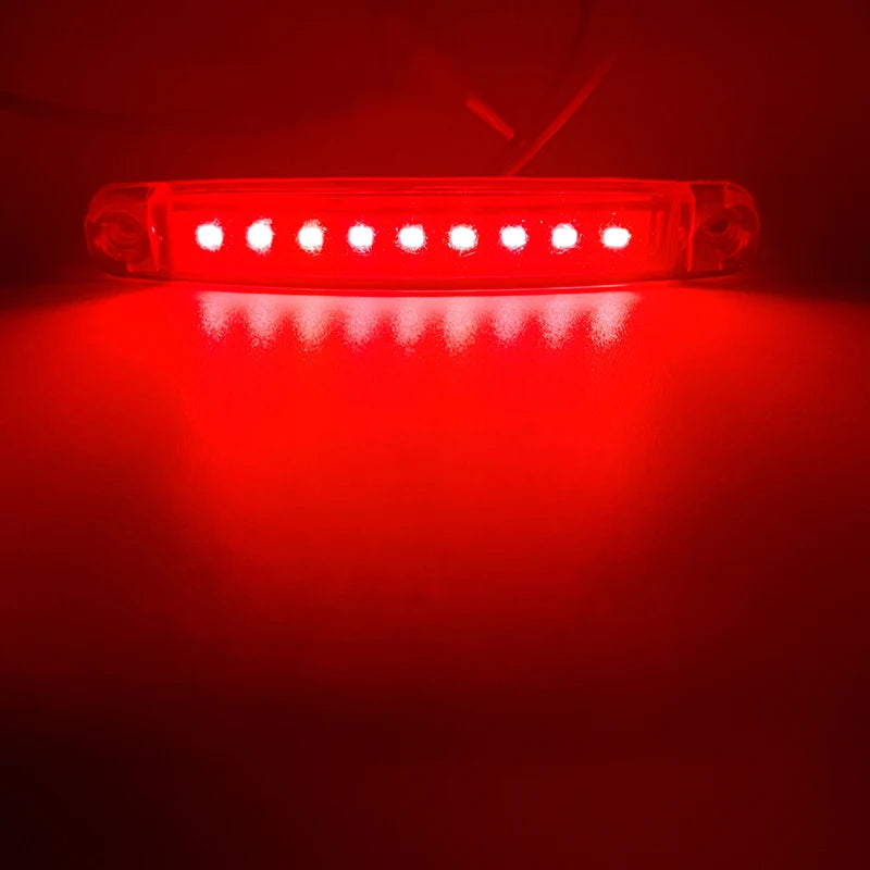 4PCS 9 LED Waterproof Side Warning Light Multicolor Truck Trailer Bus Van Lorry Width Lamp Signal Marker Bulb Lamp 12V 24V