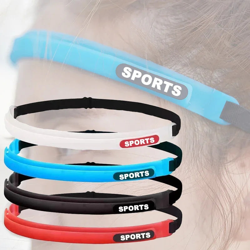 Silikon Schweißband Laufen Basketball Anti-Schweiß-Band Elastische Stirnbänder Yoga Laufen Fitness Haarschmuck