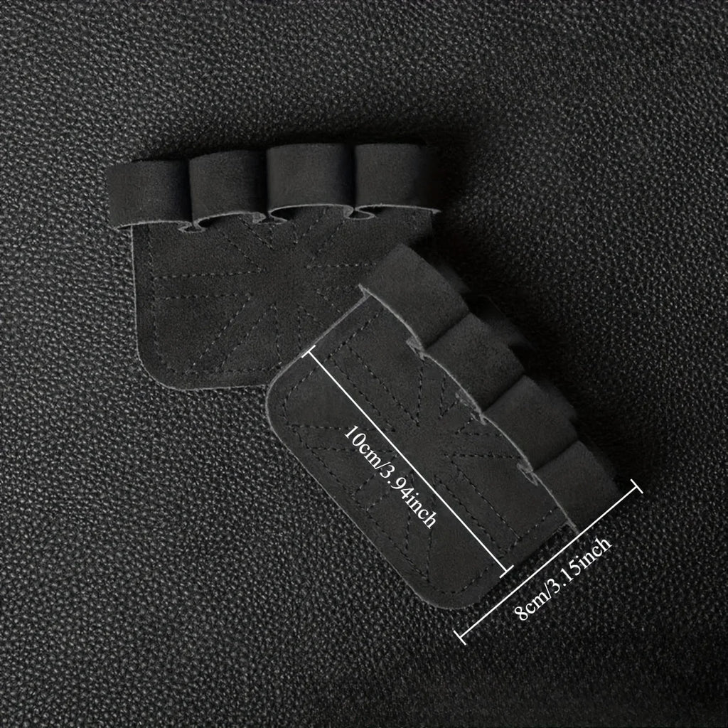 2 pares de guantes de fitness para dominadas | Protección de palma de cuero vacuno multicolor | Agarre antideslizante y resistente al desgaste
