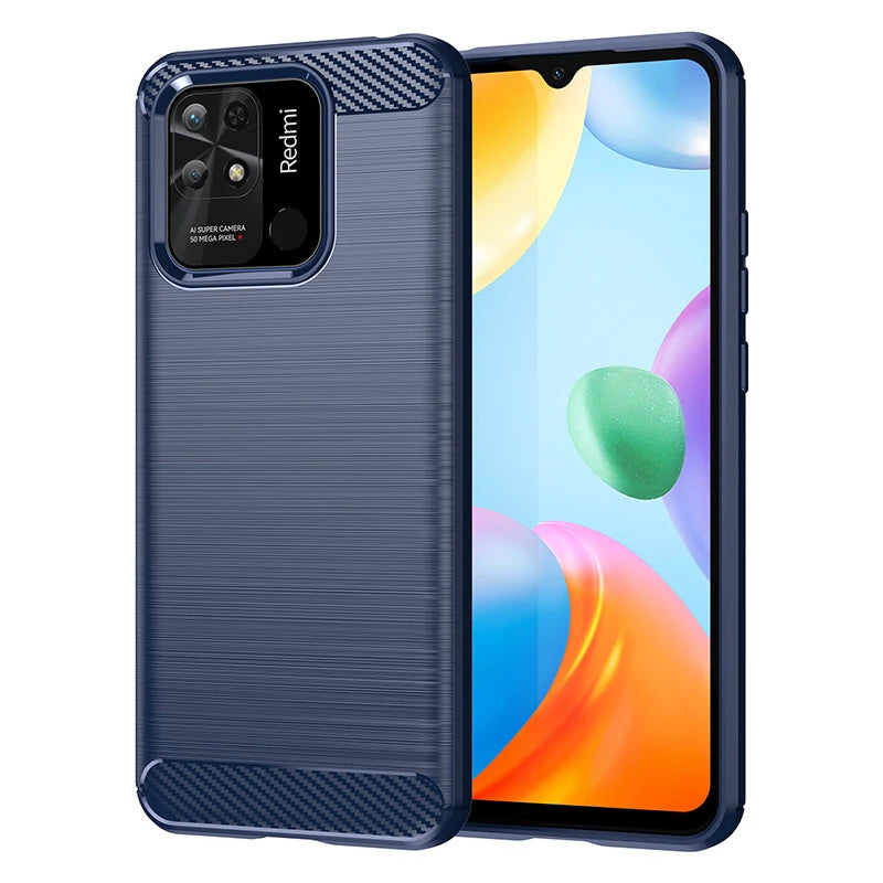 Für Xiaomi POCO C40 Hülle Cover für POCO C40 X4 M4 Pro F4 M3 X3 M5 M5S Hülle Bumper Faser TPU Silikon Panzergummi POCO C40 Cover