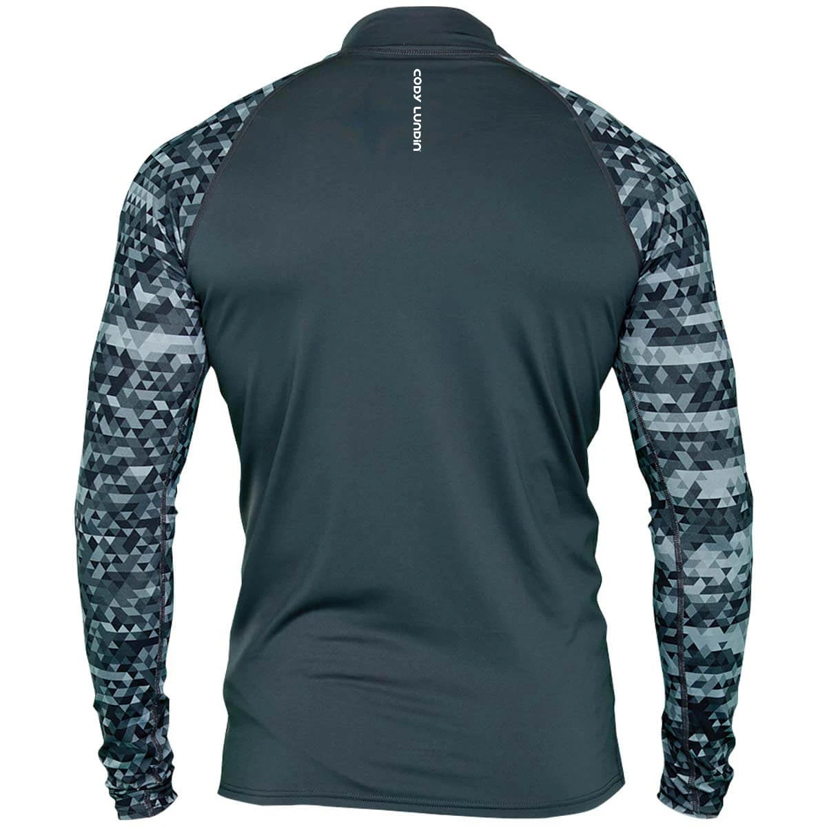 Herren UPF 50+ Kompressions-Rollkragen-Schwimm-Trainingsshirt Fitnessstudio Fitness-T-Shirt Surf-Sport-Rashguard Individuelles Logo Angel-Oberteil