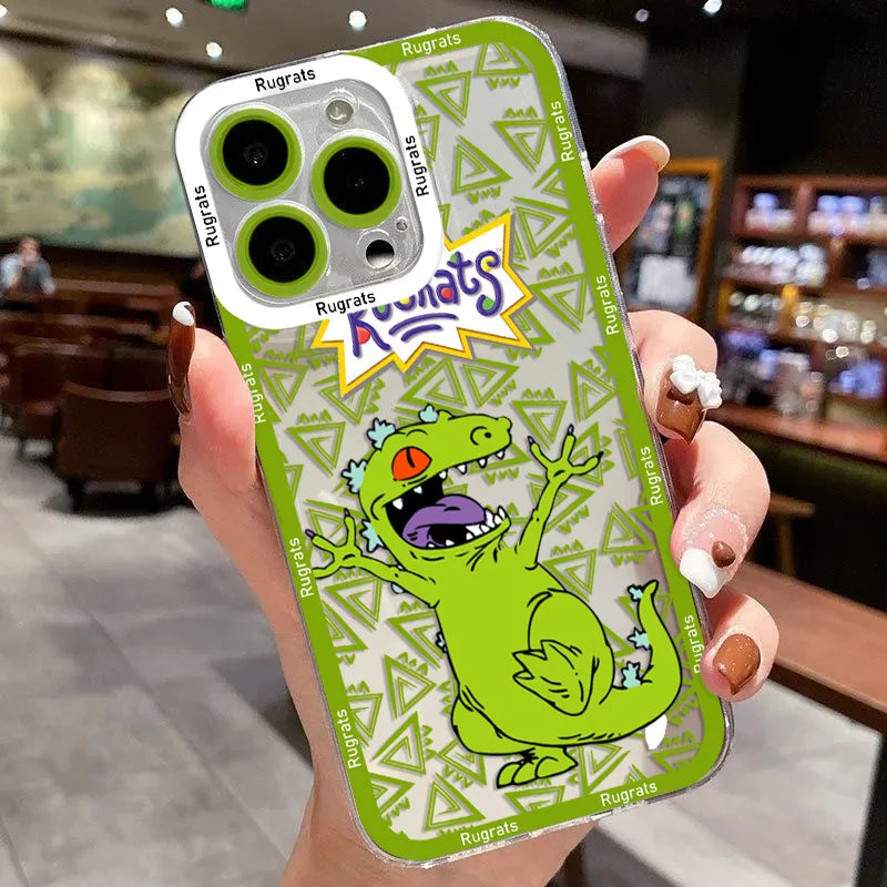 Cartoon Lustig R-rugrats Handyhülle für OPPO Reno 12F 12 7 11 11F 10 2F 4 8 8T 8Z 7Z 7 6Z 6 5 Pro Plus 4G 5G Klare Weiche TPU Abdeckung