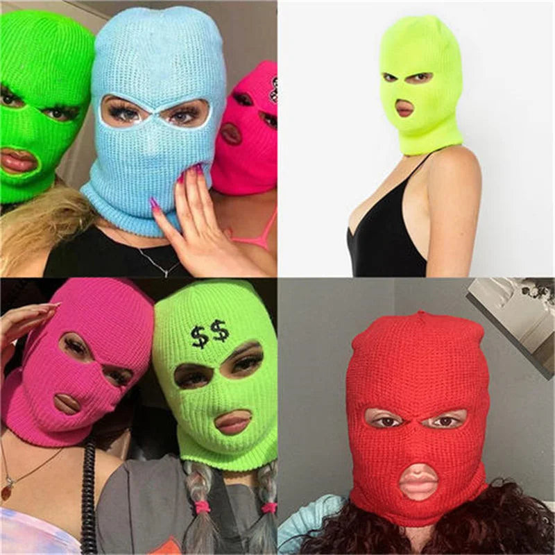 Full Face Mask Knitted Pullover Hat For Men Women Winter Outdoor Sports Military Tactical Cycling Camping Hunting Ski Balaclava