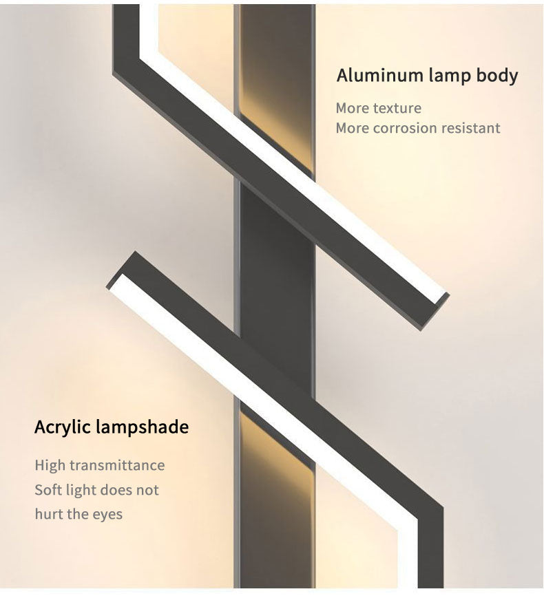 Moderne Kreative LED-Streifen-Wandleuchte, minimalistische Schlafzimmer-Nachttisch-Wandlampe, LED-Leuchten, Wohnzimmer TV-Sofa Hintergrund-Wandleuchte