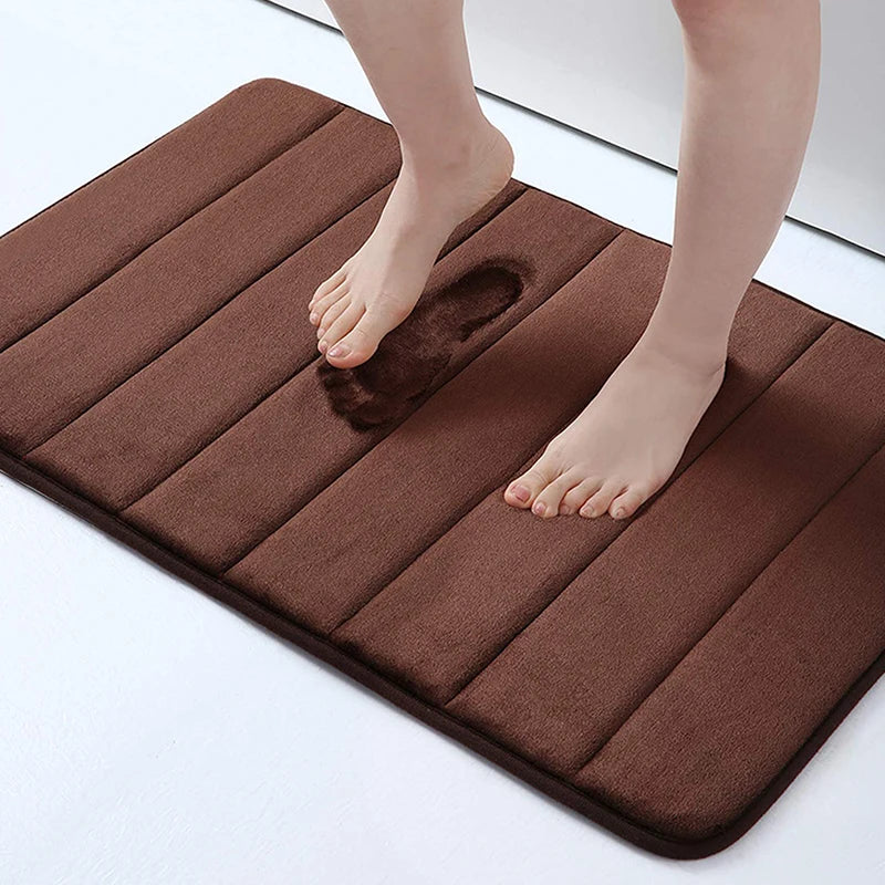 60x40cm Home Bath Mat Super Absorbent Bathroom Carpets Rugs Soft Memory Foam Floor Bedroom Toilet Floor Shower Rug Decor