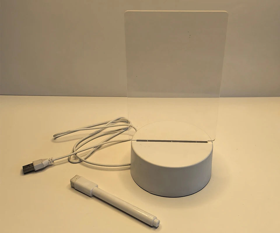 Nachrichtenbrett-Nachtlicht-Lampe, Baby, transparentes Acryl-LED-Licht, 3D-Schreibbrett-Nachtlichter für Schlafzimmer und Schreibtisch