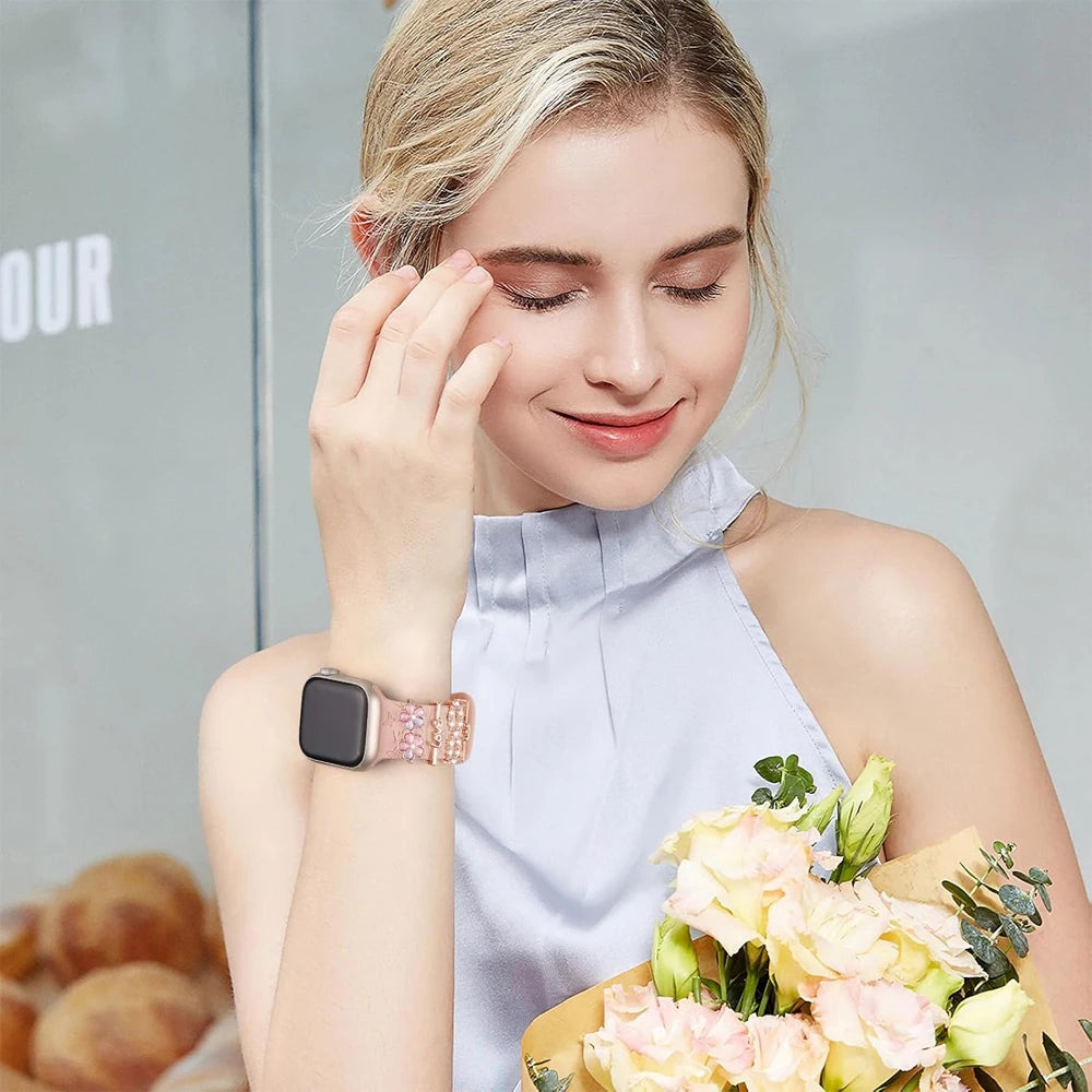 Anhänger für Apple Watch Armband Serie 9 8 7 6 5 4 SE 38 42 40 49 41 45 44 mm Dekoring Galaxy Watch 4 5 6 7 Armband Zubehör