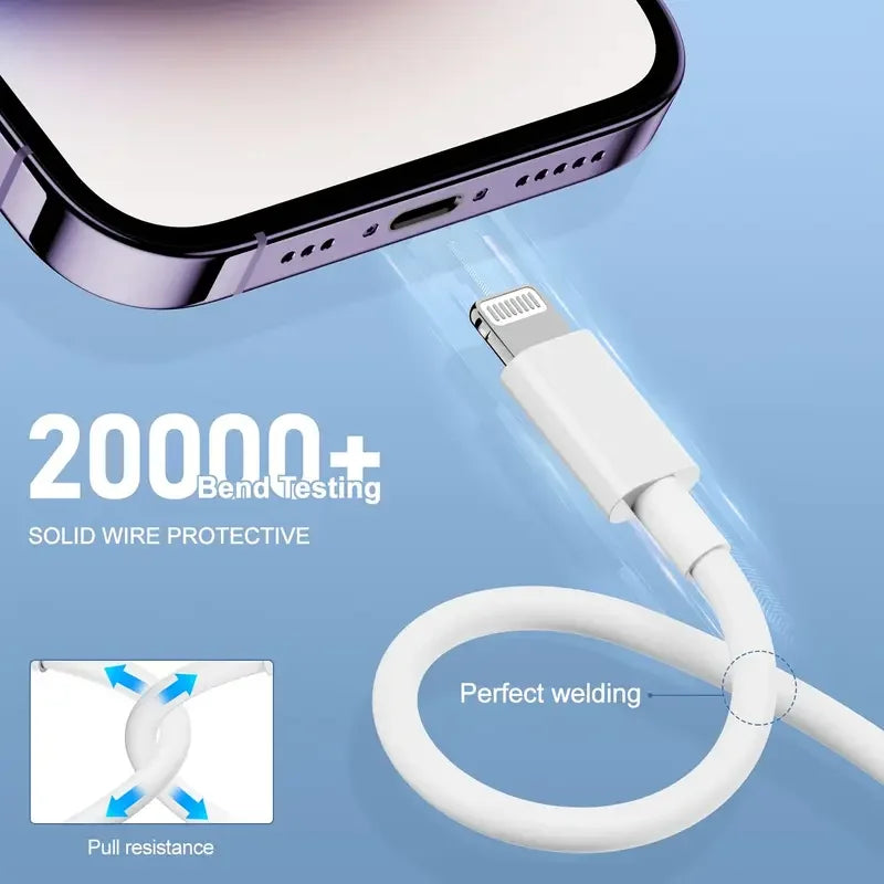 MFi zertifiziertes 1 Stk. 3 Stk. USB-A-auf-Lightning-Lade-TPE-Kabel für iPhone-Ladekabel kompatibel für iPhone 14 13 12 11 Pro Max