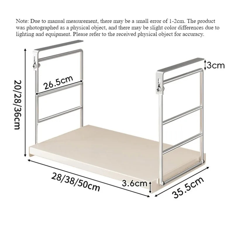 Kitchen Microwave Oven Shelf Wall Mounted Oven Rice Cooker Multifunctional Hanging Cabinet Bracket Free Punching Storage Rack