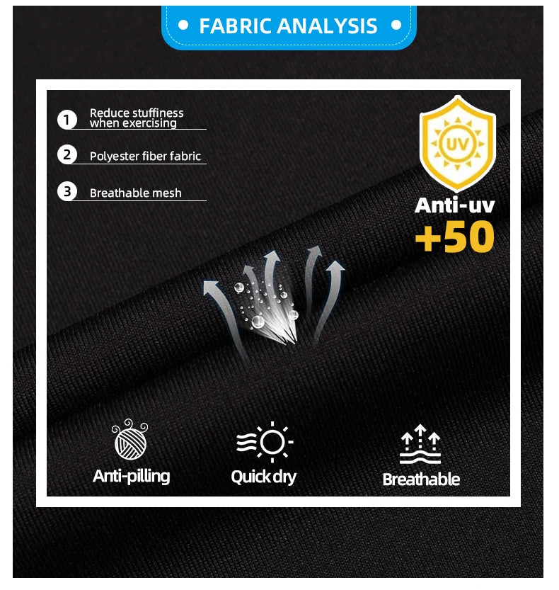 Herren UPF 50+ Kompressions-Rollkragen-Schwimm-Trainingsshirt Fitnessstudio Fitness-T-Shirt Surf-Sport-Rashguard Individuelles Logo Angel-Oberteil