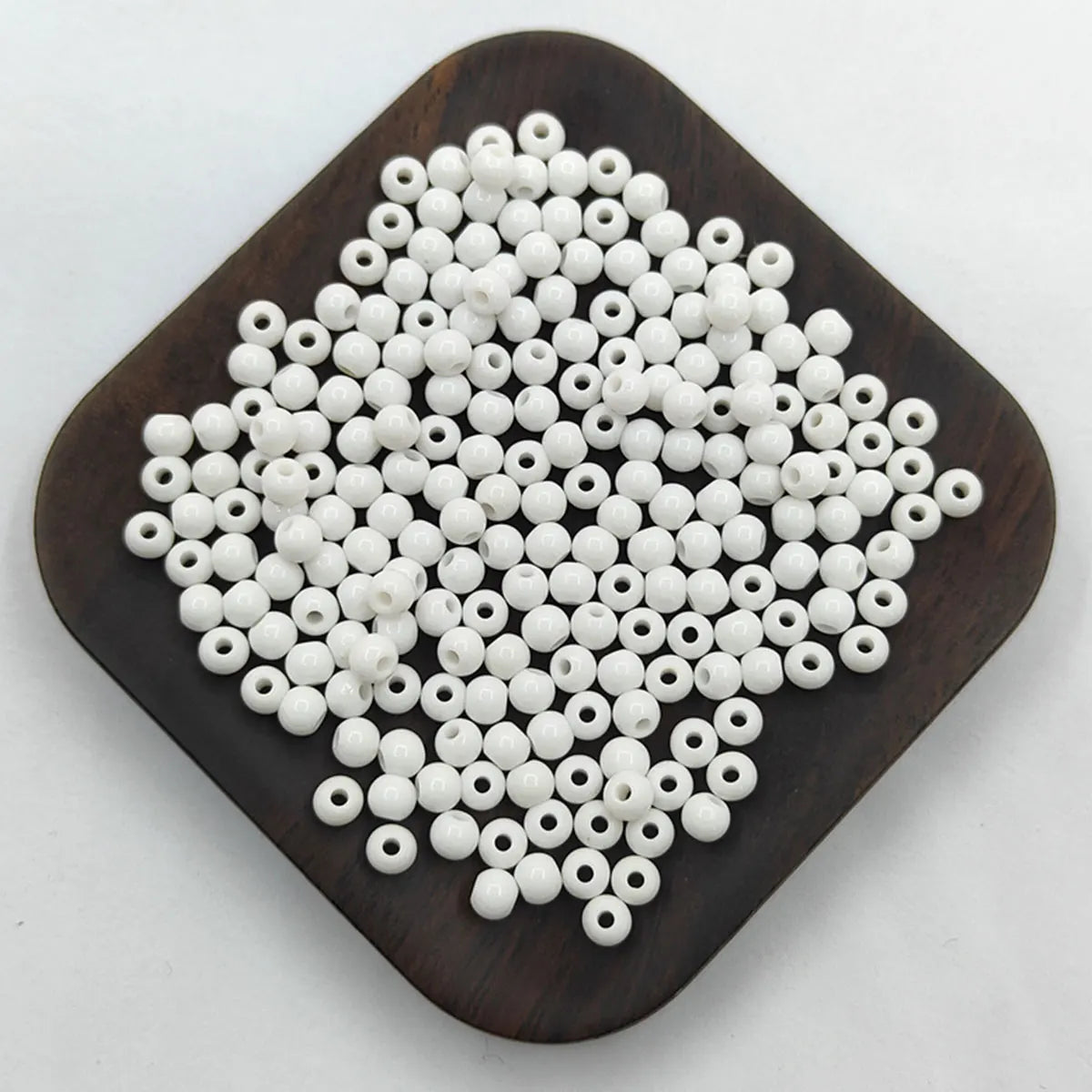 200Pcs 4mm Solid Color Round Loose Beads Jewelry Making DIY For Pendant Necklace Bracelet Wholesale