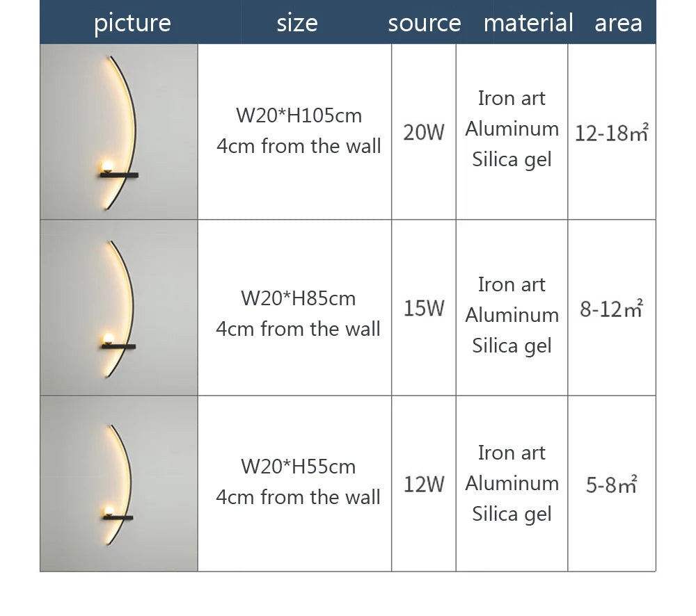 LED Wandlampe 55/105CM Smarte Fernbedienung Links Rechts Beleuchtung Wandleuchte Schlafzimmer Nachttisch Wohnzimmer Zuhause LED Lichter Leuchte