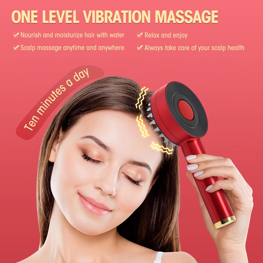 3 Modi Elektrischer Massagekamm Tragbarer Rotlicht-Laserkamm für Haarfollikel auf dem Kopf, Applikator für ätherische Öle