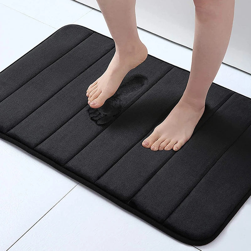 60x40cm Home Bath Mat Super Absorbent Bathroom Carpets Rugs Soft Memory Foam Floor Bedroom Toilet Floor Shower Rug Decor