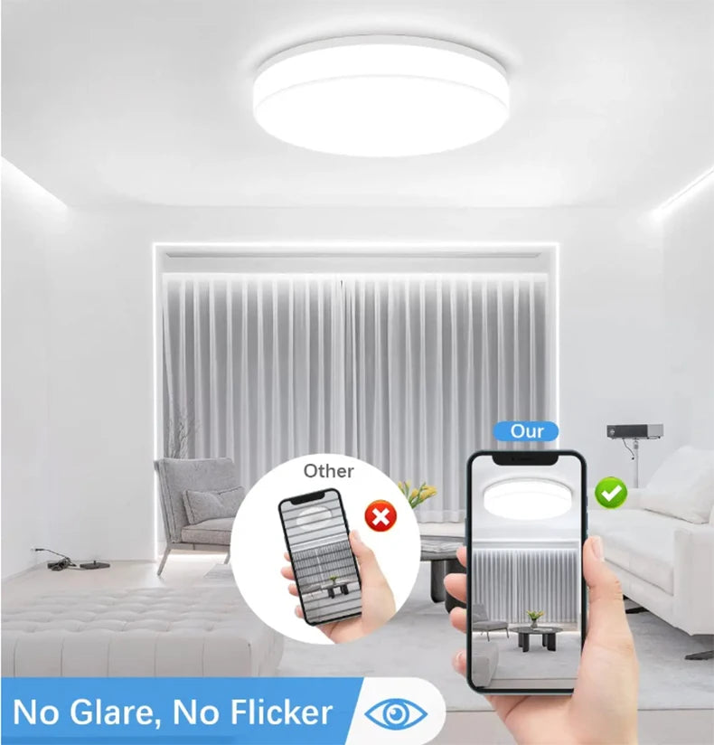Ultradünne runde LED-Deckenleuchte Schlafzimmerlampe Glanz LED-Leuchten für den Raum Deckenleuchte Moderne Heimdekoration