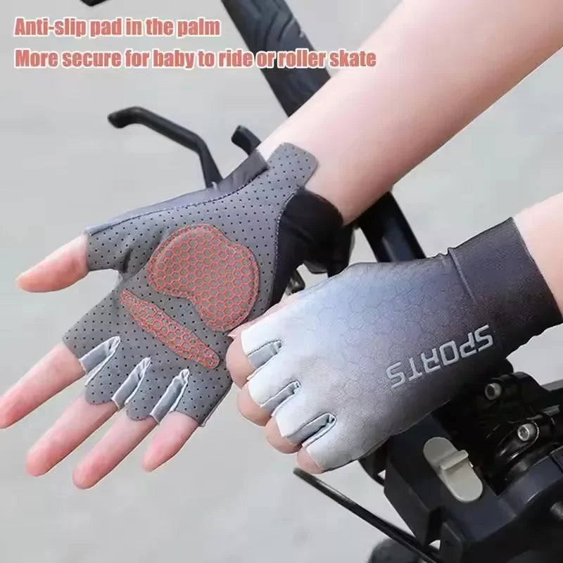 Kinder-Fahrradhandschuhe für Jungen und Mädchen, rutschfest, winddicht, Outdoor-Fitnesshandschuhe, Schutzausrüstung für Laufrad-Training