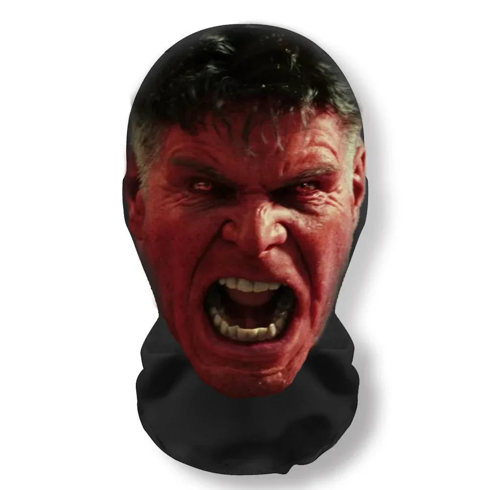 Lustige 3D-Muster Realistische Maske Elastisches Mesh Vollgesichtsmaske Männer Frauen Halloween Cosplay Kopfbedeckung Knifflige Kapuze Party Cosplay Requisite